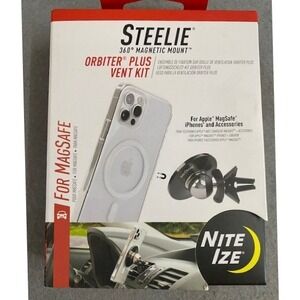 Nite Ize Steelie Orbiter Vent Kit Magnetic Car Mount for MagSafe iPhones Black